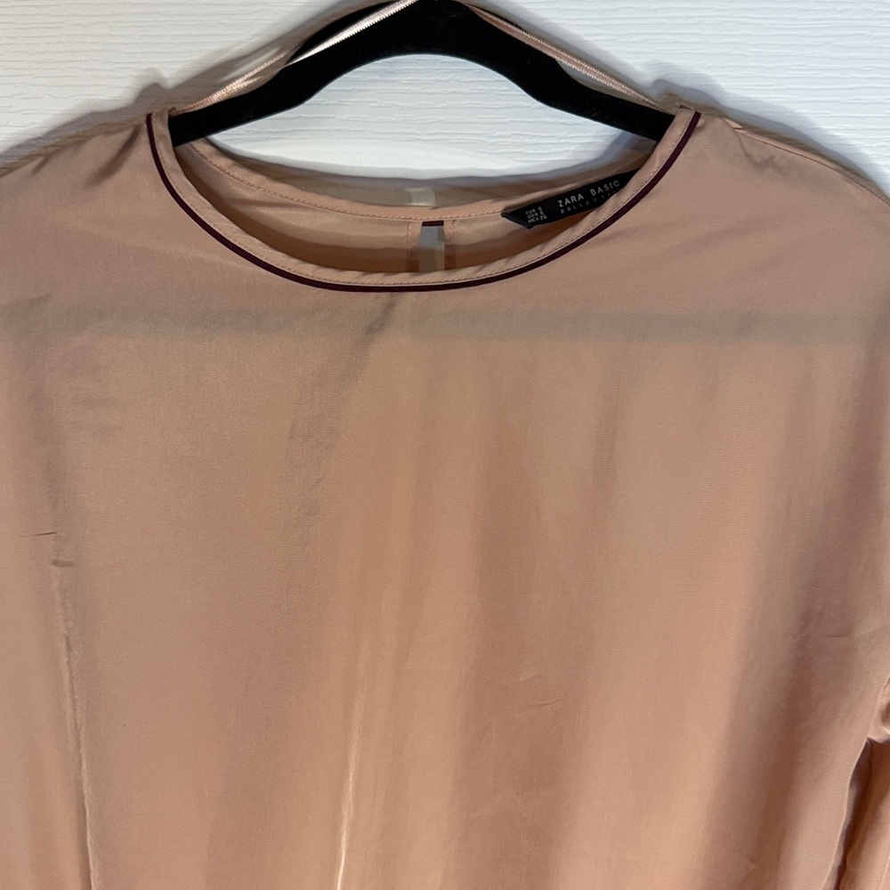 Zara Basic Collection Relaxed Blouse, Size Small - image 2